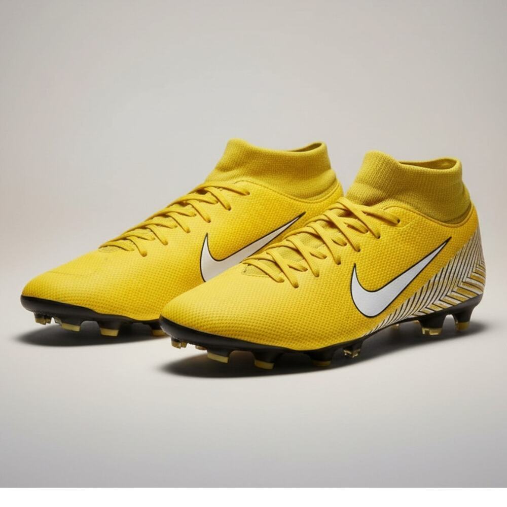 Nike Mercurial Superfly 6 Academy NJR FG/MG Neymar Yellow Soccer Cleats Size 9.5